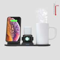 coffee mug warmer 4 in 1 wireless charger, Wireless Charging Stand for iPhone AirPods Pro and Apple Watch