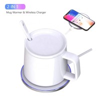 Wireless Charger Heating thermostatic Coffee mat Mug Warmer,wireless Qi charger heating cup