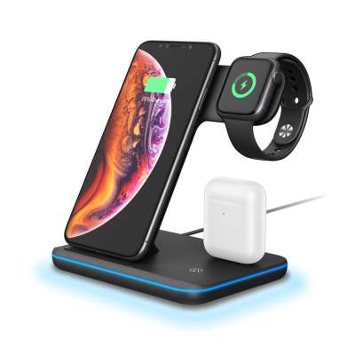 Wholesale Universal Slim Qi 3.0 15W 3 in 1 Fast Charging Wireless Charger  Stand