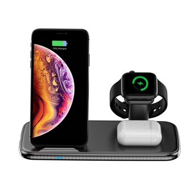 Amazon Top Seller Docking Station15W/10W Fast Charging 3 in 1 Wireless Charger QI Standard for Apple Watch