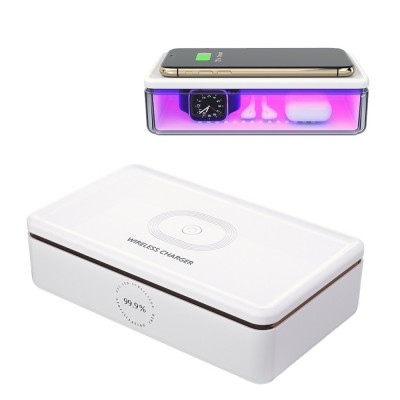 Best Seller CE ROHS Mobile Phone Wireless Charger Multi-Function UVC Sanitizer Box UV Sterilizer Box